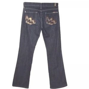 7 For All Mankind 26 Jeans bootcut Midnight Dark 30 in Mercer y2k mid rise